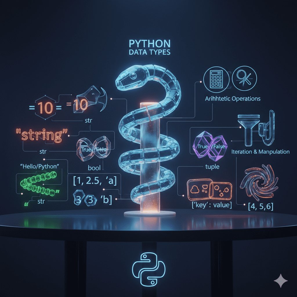 illustration of python data types